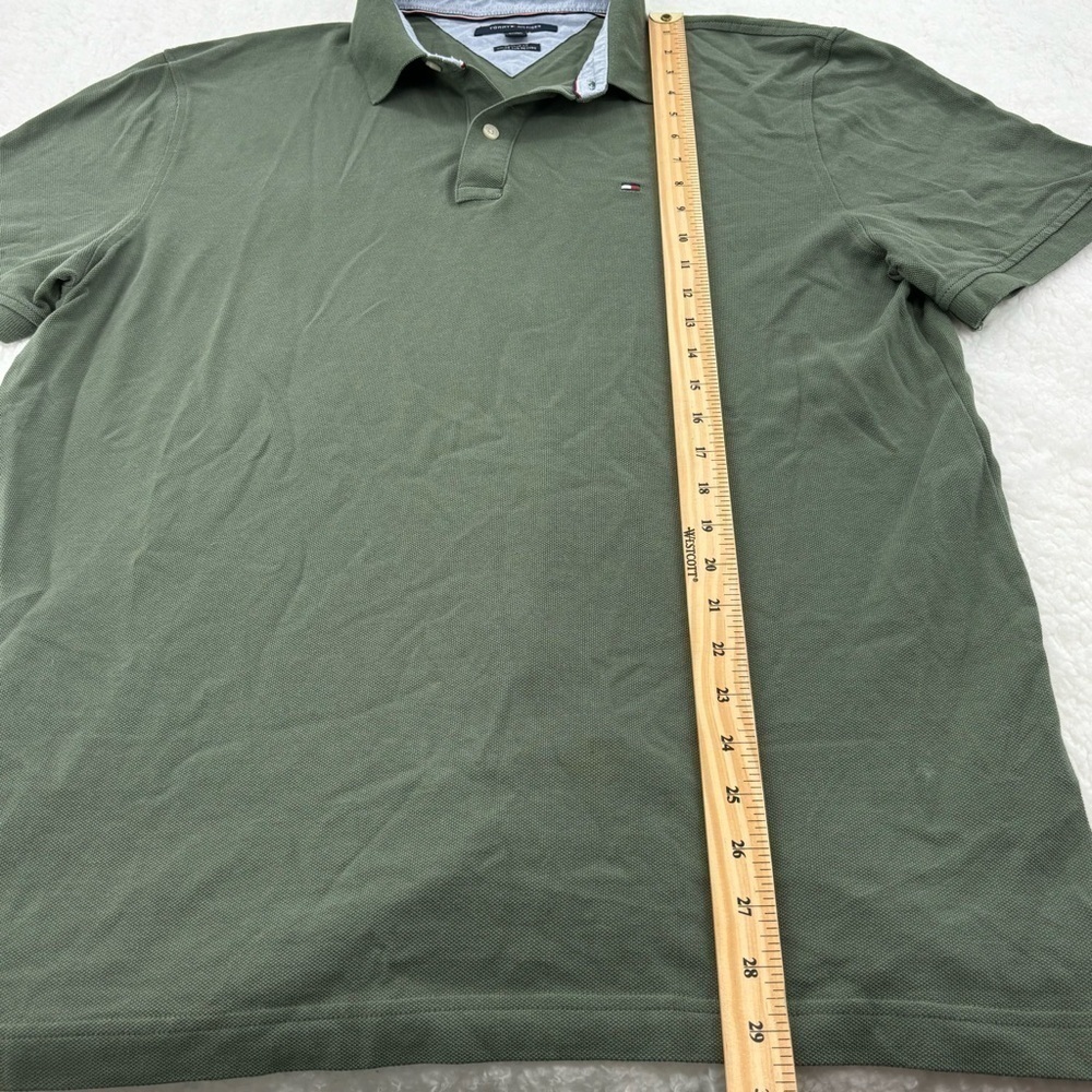 Tommy Hilfiger Men’s Regular Short Sleeves Polo Shirt XL Custom Fit in Olive - Picture 12 of 14